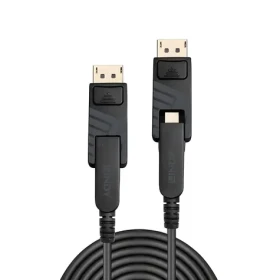 Lindy Fibre Optic Hybrid Mini DisplayPort 1.4 čierna / DisplayPort kábel / 100 m / 8K 60Hz / 32,4 Gbit / s (38486)
