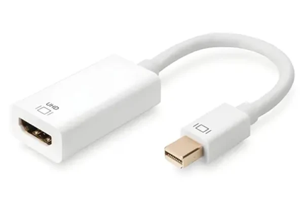 Digitus mini DisplayPort - HDMI biela / Redukcia / aktívna / 4K 60Hz / HDCP 2.2 / 0,2 m (AK-340416-002-W)