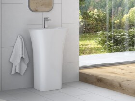 BESCO - Voľne stojace umývadlo ASSOS S-LINE Black&amp;White KEASSLIVSBW