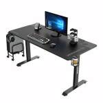 Ultradesk Momentum čierna / Herný stôl / 152 x 70 x 75 cm / USB hub (UDESK-MM-BK)