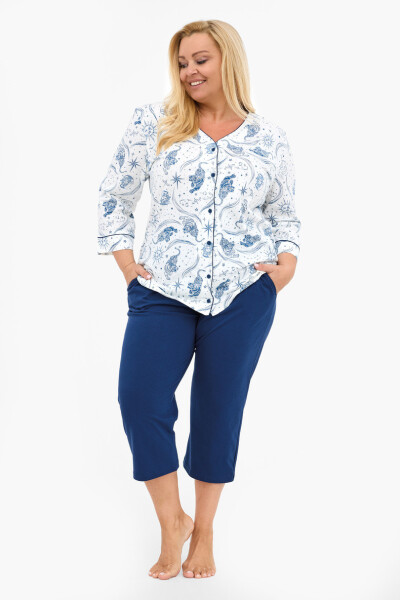 DÁMSKE PYŽAMO DR 162/446 KRISTIN 2 VEĽKÉ ecru 3xl