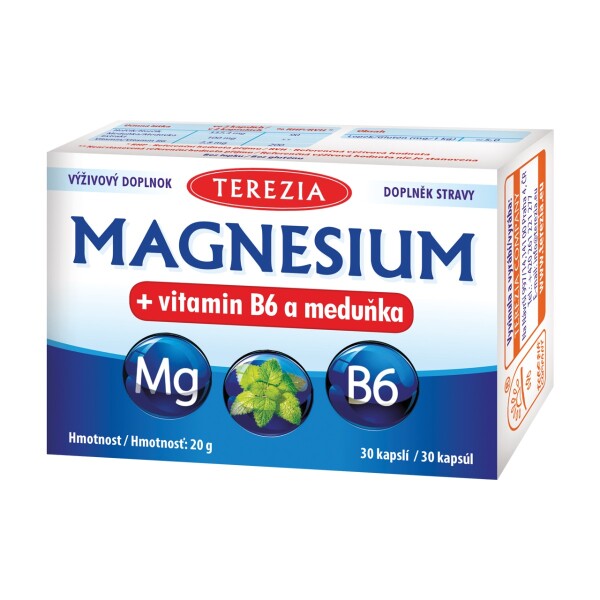 TEREZIA Magnezium + vitamín B6 a medovka 30 kapsúl