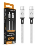 Aligator Dátový kábel Premium 5A 100W / USB-C/USB-C / biely (DATKP76)