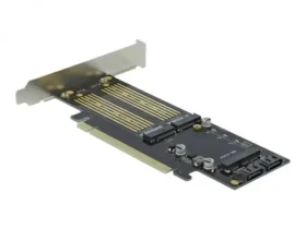 DeLock PCIe x16 / Karta / 2x M.2 Key B + 1x mSATA / SATA + NVMe SSD (90486)