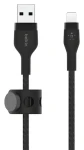 Belkin BOOST CHARGE kábel silikónový USB-A na Lightning čierna / 3M (CAA010bt3MBK)