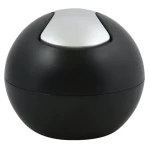 Spirella BOWL MATT mini výklopný odpadkový kôš 1 L matný čierny / plast (7610583203717)