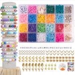 Kruzzel Kreatívna sada na výrobu náramkov, farebné korálky 4200 ks