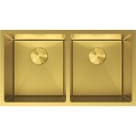 MEXEN - Binox oceľový drez 2-bowl 800 x 450 mm, zlatá 6421802000-55