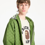 Mikina A BATHING APE College Monogram Relaxed Fit Shark Full Zip Hoodie Green S