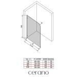 CERANO - Sprchová zástena Walk-in Orbis - Ľavá - 8 mm - biela matná, mliečne sklo - 90x200 CER-682372