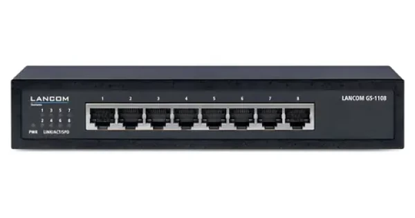 Lancom GS-1108 / Switch / 8- Port / Gigabit Ethernet / Unmanaged (61457)