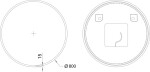 HOPA - Zrkadlo s LED osvetlením BEBRA - Priemer - 80 cm OLNZBEB80