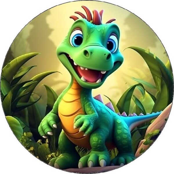 Jedlý papier dinosaurus zelený 19,5 cm - Magic - Magic