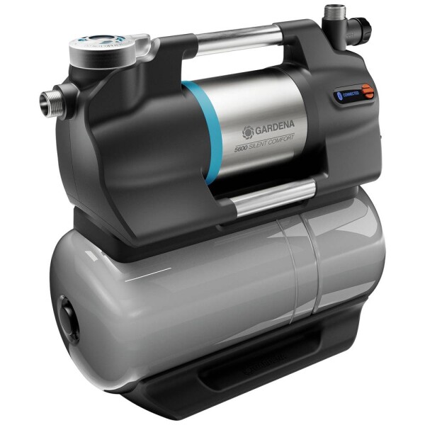 Gardena GARDENA domestic waterworks 5600 SilentComfort, pump (grey/stainless steel, 900 watts, Bluetooth, model 2023)