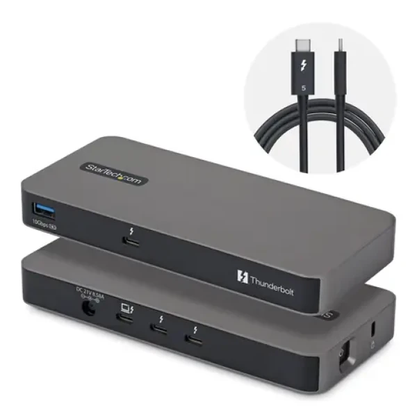 StarTech 303UE-TB5-HUB sivá / Thunderbolt húb / Thunderbolt 5 / 4 porty / USB-A 3.2 Gen2 (303UE-TB5-HUB)