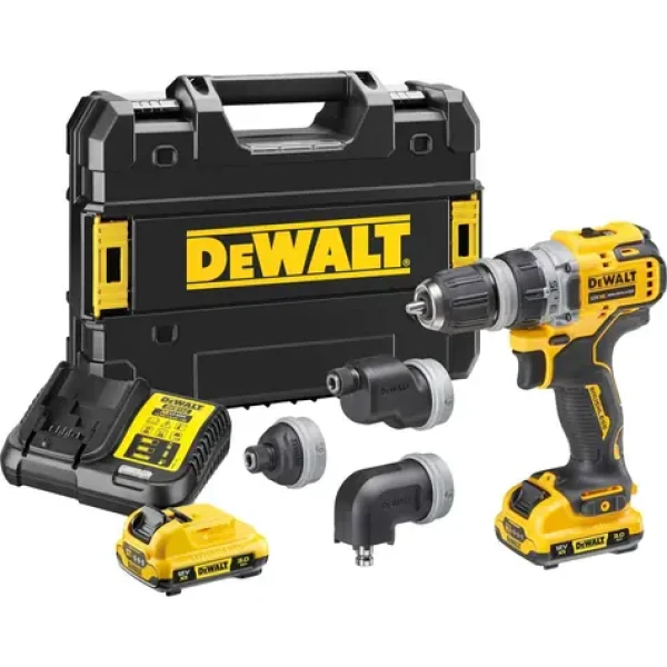 DeWalt DCD703L2T / Aku Bezuhlíkový vŕtací skrutkovač / 12 V / 2x2.0 Ah (DCD703L2T)
