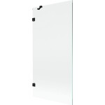 MEXEN/S - Lunar vaňová zástena FIX 90 x 150, transparent, čierna 897-090-000-70-00