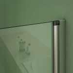 H K - Vaňová zástena S33 130x140cm - trojdielna sklopná, číre sklo SE-S33-130