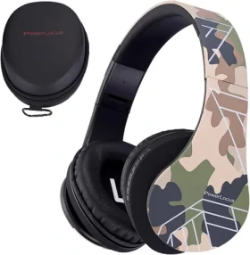 PowerLocus P2 Kids Camouflage / Detské bezdrôtové slúchadlá s mikrofónom / Bluetooth 5.3 (pwl-p2kids-camo)