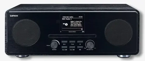 Lenco DIR-260BK / FM amp; Internet amp; DAB+ rádio / CD prehrávač / 2x10W / 3.5mm jack / Wi-Fi / Bluetooth (DIR-260BK)