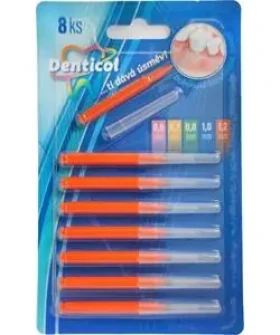 Denticol R01 1,2 mm / Medzizubná kefka rovná / 8+8 ks (8595689805814)