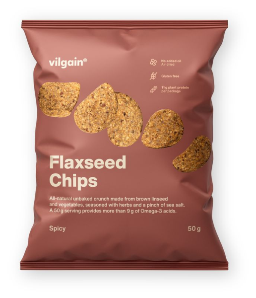 Vilgain Flaxseed Chips – pikantné 50 g