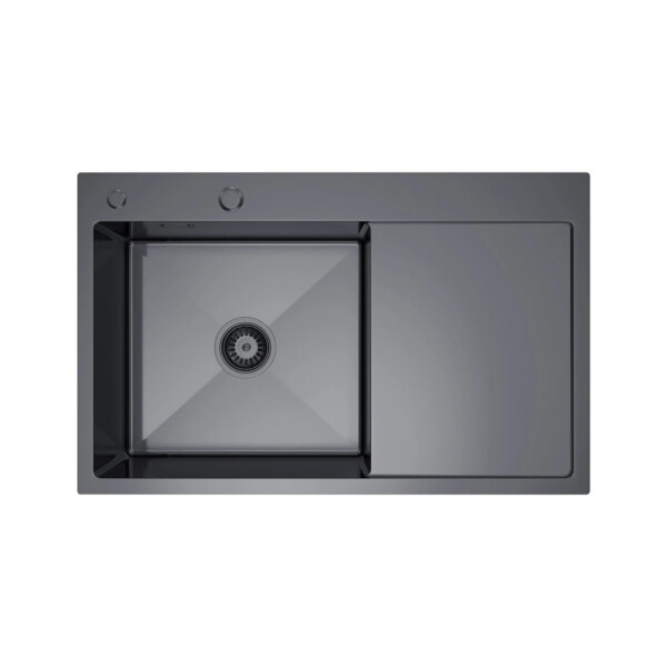 VELAZO VELAZO - Kuchynský drez z ocele 78 x 49 PVD grafit s odkvapkávačom vpravo VELAZ7849LB