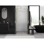 MEXEN - Exo sprchové dvere krídlové110, transparent, zlatá 814-110-000-50-00