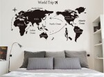 Veselá Stena Samolepka Mapa cesta okolo Sveta