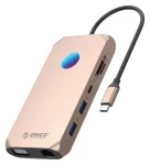 Orico USB-C hub 12v1 RGB (Orico-XCR-X2-RG-BP) / Dokovacia stanica / USB-C PD 100W / 3x USB-A 3.1 / HDMI 4K 30Hz / VGA (ORICO-XCR-X2-RG-BP)