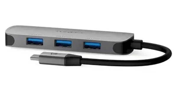 Nedis USB-C hub 4 porty / USB hub / 4X USB-A / USB 3.2 Gen 1 / 5 Gbps / napájanie z USB (CCGB64220GY01)