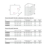Mereo Sprchovací kút, LIMA, štvrťkruh, 90 cm, chróm ALU, sklo Point, vanička liaty mramor CK608B22KM