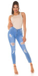 Sexy Highwaist Skinny Jeans "perfect blue" ripped denimblue 44