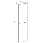 Mereo Aira, kúpeľňová skrinka 170 cm vysoká, pravé otváranie, dub Halifax CN744PN