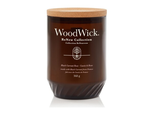 Woodwick ReNew Black Currant amp; Rose 368g - sviečka veľká / doba horenia: až 130h (5038581148465)