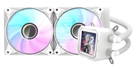DarkFlash DV240S biela / AiO chladič CPU / 2x 120 mm / ARGB podsvietenie / 800-1800 RPM / 30 dB / Intel + AMD (DV240S WHITE)
