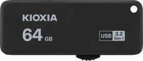 KIOXIA TransMemory U365 64GB čierna / Flash Disk / USB 3.2 / R: 150MBs (LU365K064G)