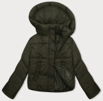 Krátka dámska zimná páperová bunda v army farbe J Style (16M9188-136) odstíny zelené XL (42)