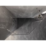 MEXEN/S - Lunar sprchovací kút päťboký krídlový ľavá 80 x 90, transparent, nikel kartáčovaný 831-080L-090P-97-00-L