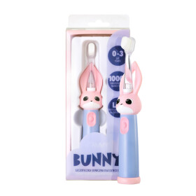 VITAMMY Bunny Sonická zubná kefka pre deti LED svetlom nanovláknami, 0-3 roky
