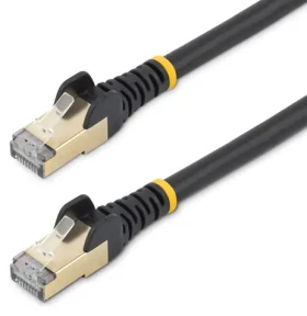 StarTech CAT6a čierna / Patch kábel / STP / 2 m / RJ-45 / 10GbE / PoE (6ASPAT2MBK)
