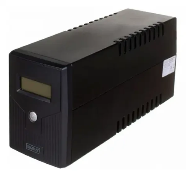 Digitus Line-Interactive LCD Basic / Záložný zdroj UPS / 600VA/360W / AVR / 12V/7Ah / 2x Schuko CEE 7/3 (DN-170063-LCD-B)
