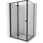 MEXEN/S - Mist-F sprchovací kút skladacie dvere ľavá 120 x 95, čierna okraj, čierna 8A6T-120-095-70-70-L