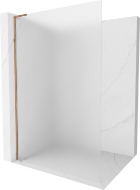 MEXEN/S - Kioto L Sprchová zástena WALK-IN 90 x 200, dekor, ružové zlato 800-090-103-60-30