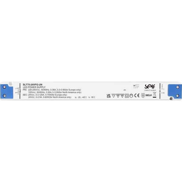 Self Electronics SLT75-24VFG-UN napájací zdroj pre LED 75.0 W; SLT75-24VFG-UN
