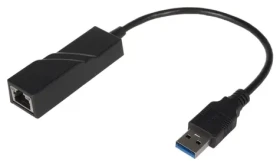 PremiumCord adaptér USB 3.0 na LAN RJ45 čierna / Adaptér / Gigabit Ethernet / 10/100/1000 Mbit (kuethernet3)