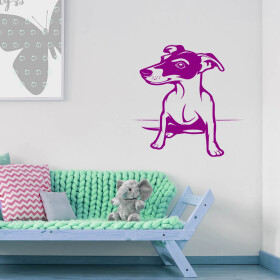 Veselá Stena Samolepka Pes Jack Russell Terrier Farba: fialová, Veľkosť: 100 x 75 cm