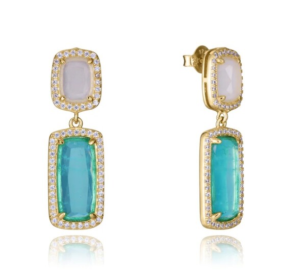 Viceroy Visiace pozlátené náušnice so zirkónmi a kryštálmi 2305E100-59