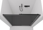 CERANO - Sprchové posuvné dvere Varone POINT Ľ/P - 6 mm - čierna matná, grafitové sklo - 120x195 CER-429532