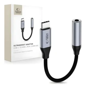 Tech-Protect UltraBoost tmavo šedá / DAC adaptér / USB-C - 3,5 mm jack